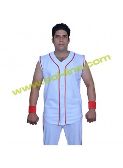 Pro Weight Red Stripe Sleeveless Baseball Jerseys